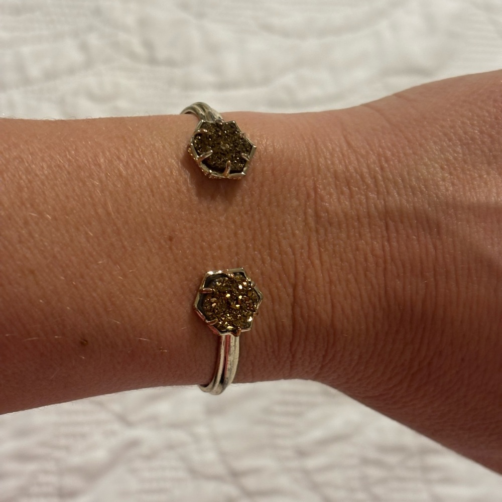 Kendra Scott Gold-Tone Druzy Open Cuff Bracelet - Women's Jewelry